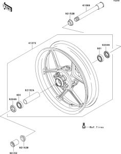ZX600 Переднее колесо