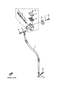 XV535 Передний тормозной цилиндр