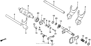XR250 Вилка переключения передач