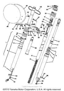 YZ100D Передняя вилка