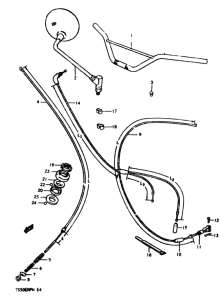 TS50 Handlebar - control cable