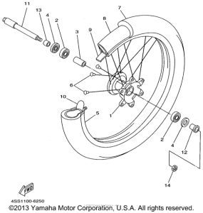 YZ125H1 Переднее колесо