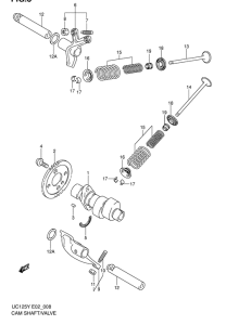 UC125 Распредвал  /  клапан