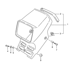 TS125 Headlamp cover  front fender