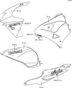 ZX900 Decals(blue)(zx900-d1)