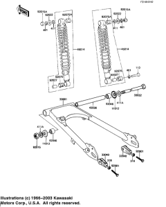 KZ250 Swing arm / shock absorbers