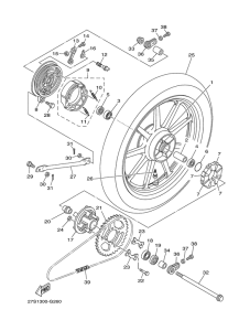 YB125SPD Переднее колесо