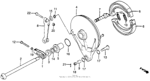 CR250R Rear brake panel 81