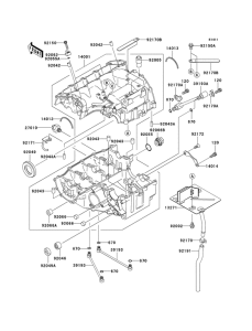 ZX600 Картер двигателя