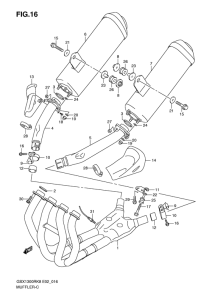 GSX1300R Muffler comp
