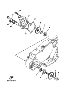 WR250Z Водяная помпа