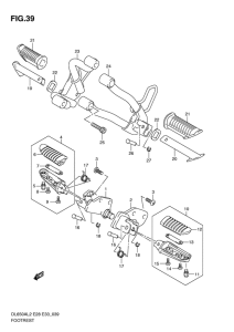 DL650 (ABS) Подножки