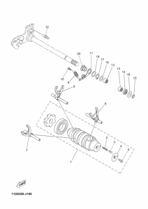 XT660Z (ABS) Shift cam & fork