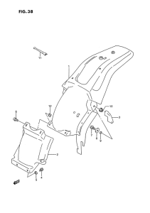RMX250 Заднее крыло