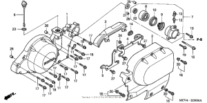 VTX1800R Крышка картера левая