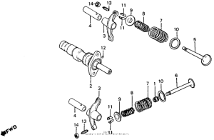 CT110 Распределительный вал и клапана