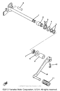 SR250J Shift shaft pedal