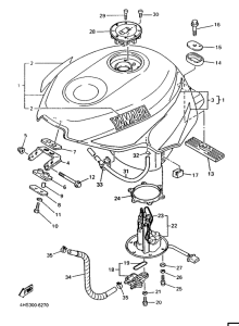 YZF750SP Топливный бак