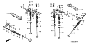 XL650V Распред вал / клапана