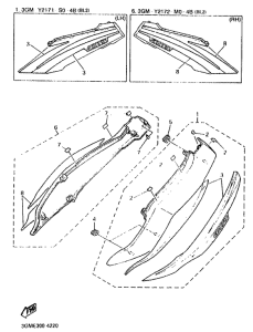 FZR1000 Боковые обтекатели