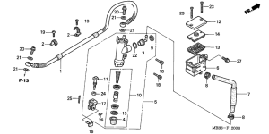 VTR1000F Задний тормозной цилиндр