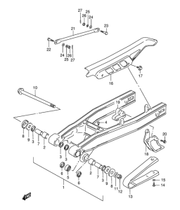 DR200 Маятник задний