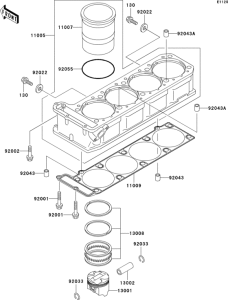 ZX1100 Цилиндр и поршни