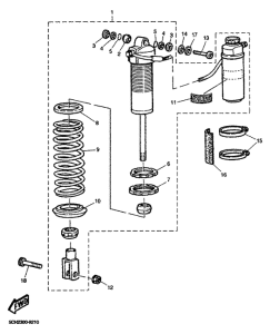 TT600R Задняя подвеска
