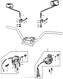 CA77 Dimmer switch + starter switch (1) + mirrors
