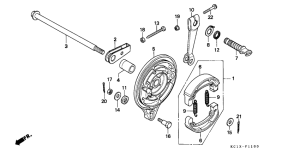 CB125T Задний тормоз