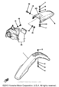 TT250H Front fender - rear fender
