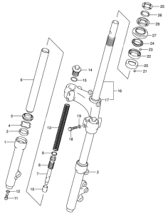 UE150 Вилка передней оси