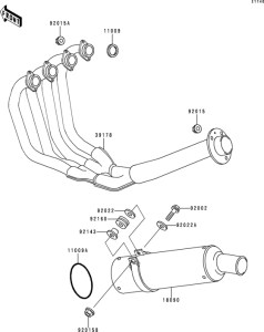 ZX400 Глушитель