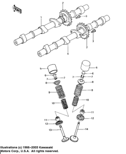 KZ650 Camshafts / valves
