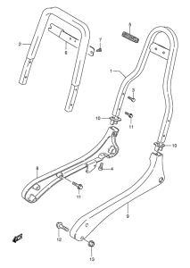LS650 Pillion handle