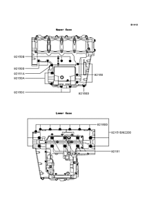 ZX900 Болты крепления картера