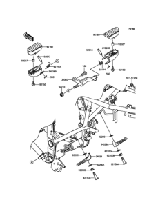 KLX250 フットレスト