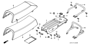 MT50F Seat / rear cowl