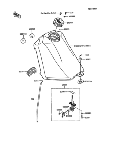 KMX125 Топливный бак