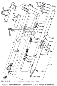 XS400SJ Передняя вилка