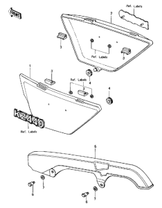KZ440 Крышка боковая / защита цепи