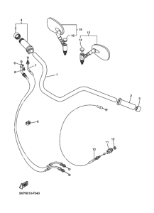 XVS400 ｽﾃｱﾘﾝｸﾞﾊﾝﾄﾞﾙ & ｹｰﾌﾞﾙ 1