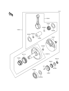 KL650 Crankshaft(-kl650ae032205)
