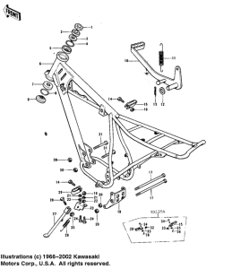 KX125 Frame / frame fittings