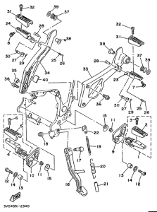 TDM850 Stand. footrest