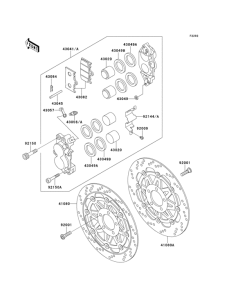 ZX600 Передние тормоза