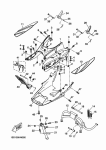 YP400R Stand & footrest