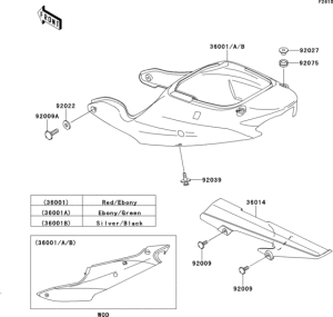 ZX600 Side covers / chain cover(zx600-j1p)