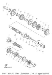 WR250F Трансмиссия