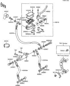 ZX600 Главный тормозной цилиндр